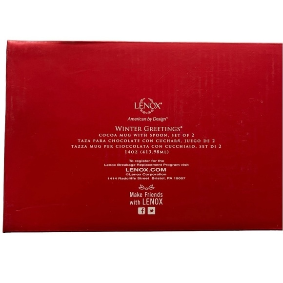 Lenox Winter Greeting Cocoa Mug & Spoon (Set Of 2) - Picture 2 of 6